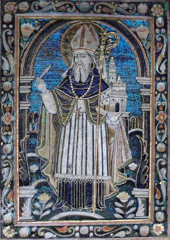 Agostino vescovo regge una chiesa