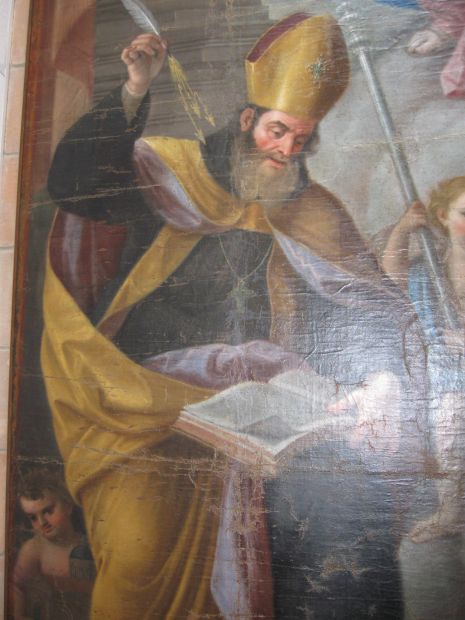 Particolare di sant'Agostino