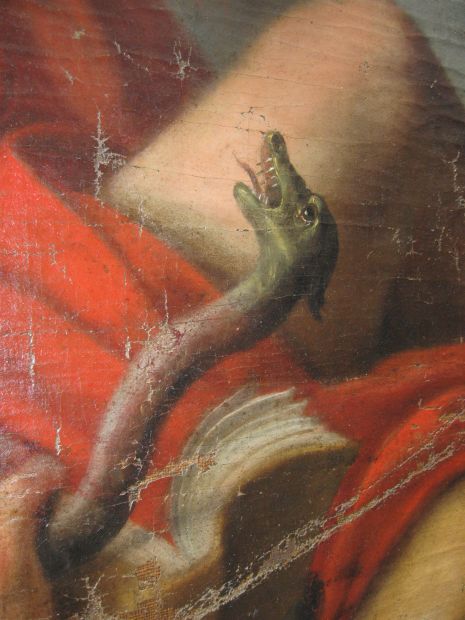 Particolare del serpente demoniaco