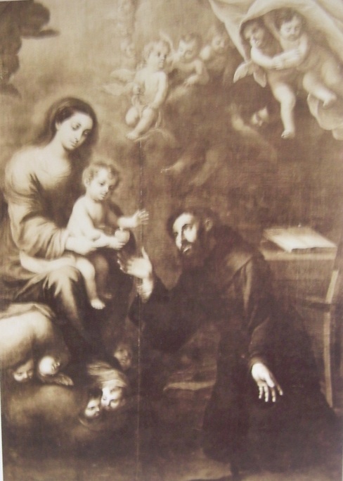 Agostino con il cuore fiammante colpito dall'amore di Dio