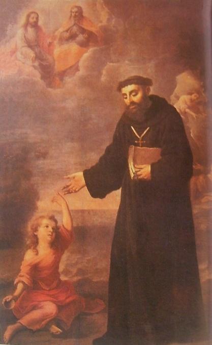 Agostino incontra il Bambino sulla spiaggia