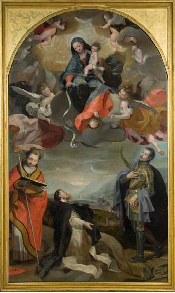 Madonna della cintura con Agostino, Domenico e Crescentino