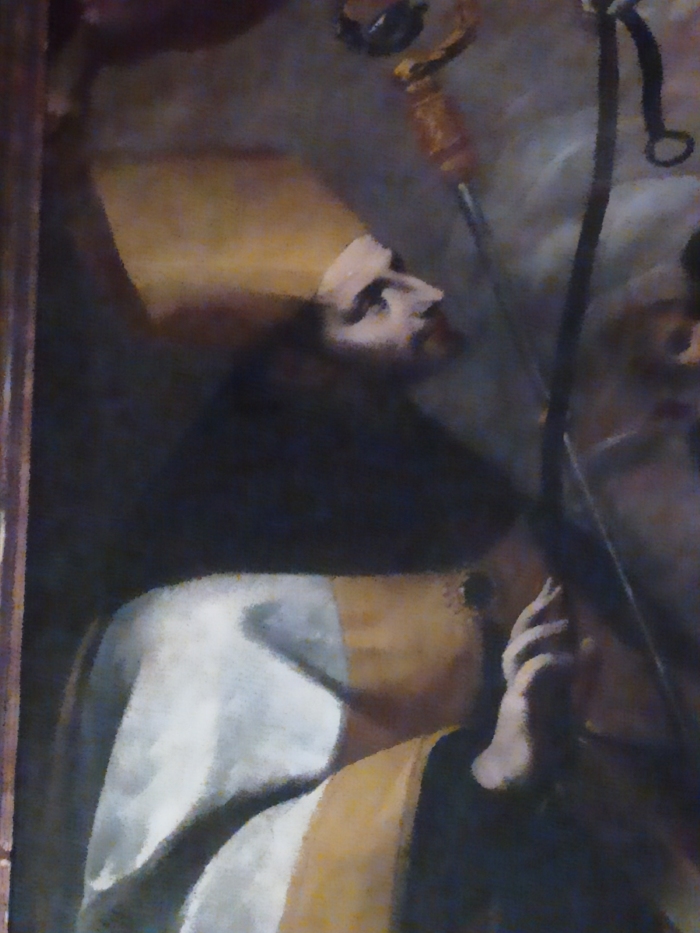 Particolare del volto di Agostino
