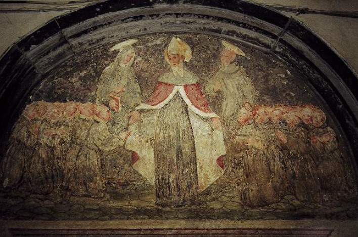 S. Agostino, Santa Monica e San Nicola da Tolentino tra i frati del suo Ordine