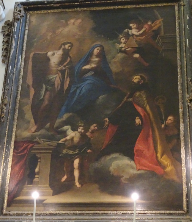 Agostino fra il sangue di Cristo e il latte della Vergine in una tela di Pietro Novelli a Palermo