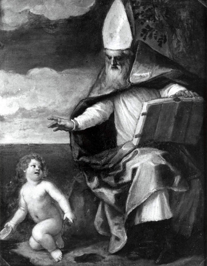 Agostino e il Bambino sulla spiaggia