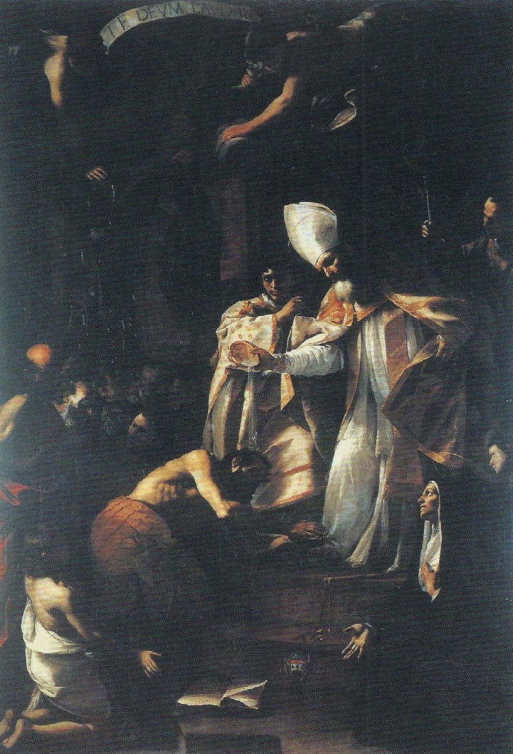 Agostino vescovo con il cuore fiammante di Johan Wening