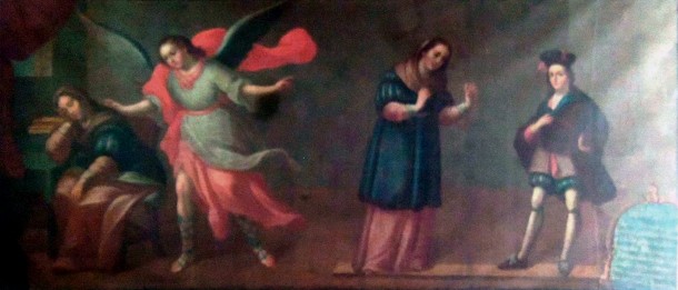 Monica consolata da un angelo