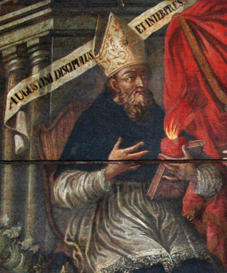 Particolare della figura di Agostino
