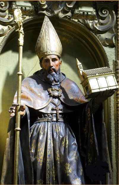 Immagine di Sant'Agostino vescovo nella chiesa di san Leandro a Siviglia