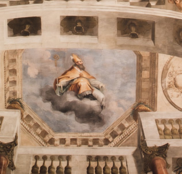 Particolare di sant'Agostino