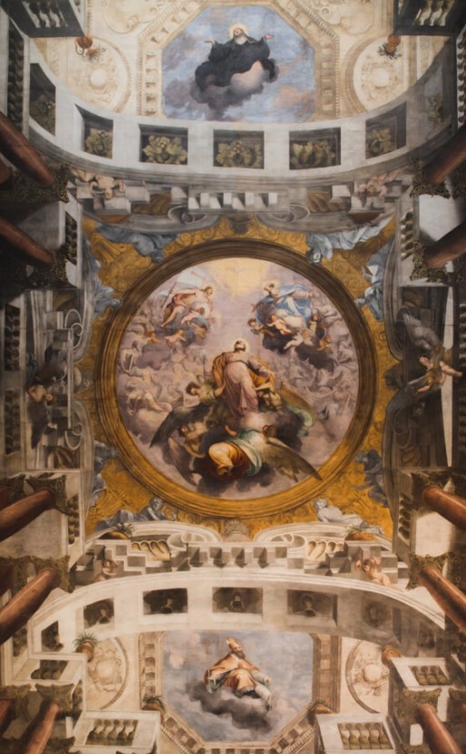San Giuseppe in gloria con i santi Agostino e Monica