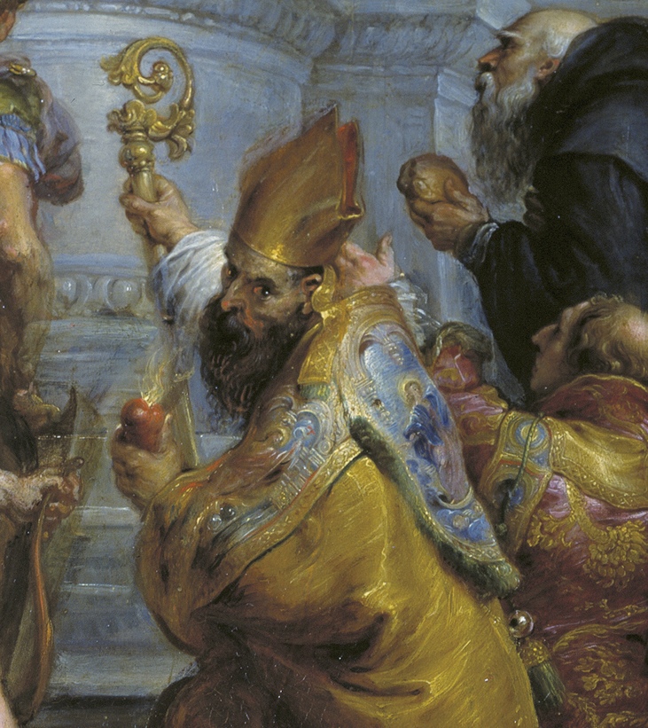 Particolare di sant'Agostino vescovo e Dottore della Chiesa