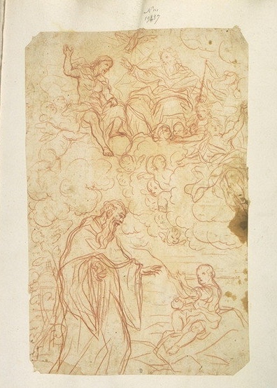 Agostino e il bambino sulla spiaggia