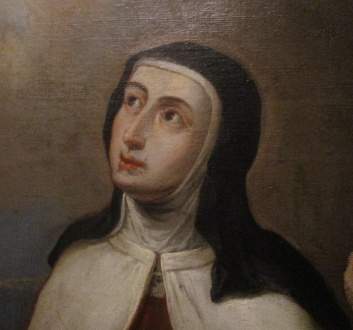 Sant'Agostino appare a santa Teresa opera di anonimo della fine del Seicento