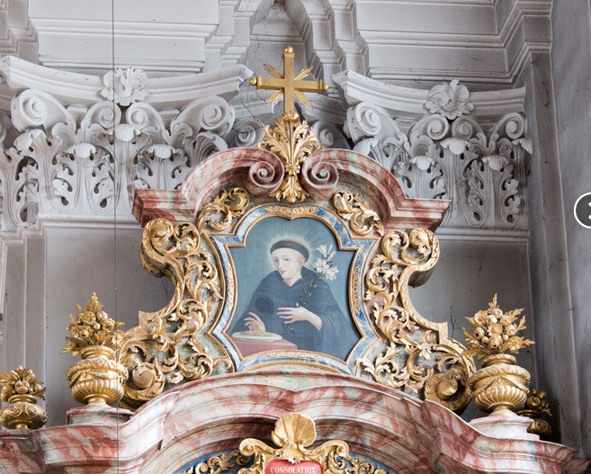 Particolare della raffigurazione di san Nicola da Tolentino