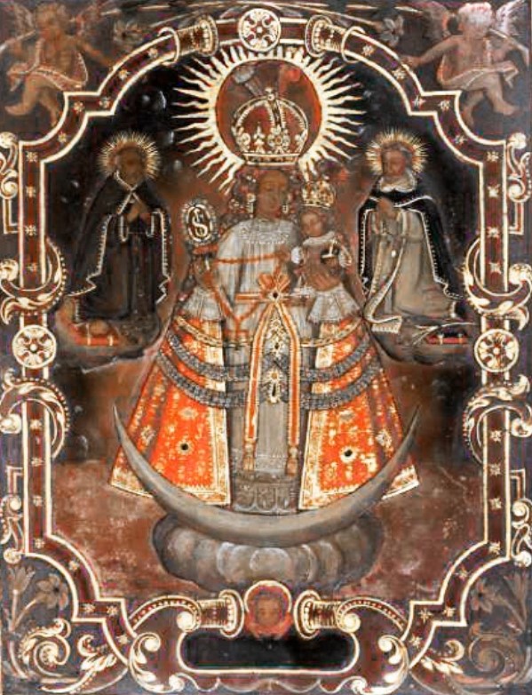 Madonna del Rosario con i santi Agostino e Domenico