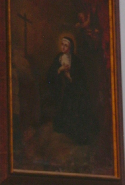 Santa Monica in preghiera nella chiesa di sant'Agostino a Barcellona