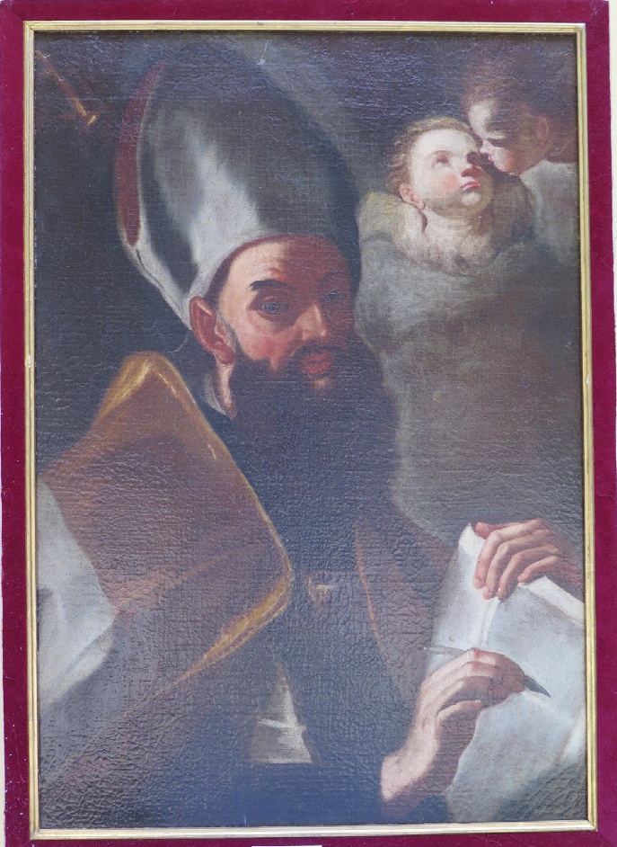 Sant'Agostino vescovo e Dottore della Chiesa scrive le sue opere