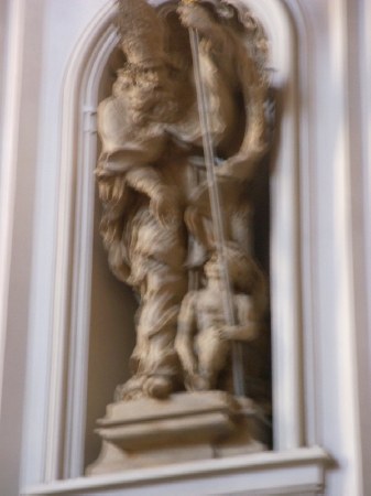 Sant'Agostino vescovo e il bambino sulla spiaggia