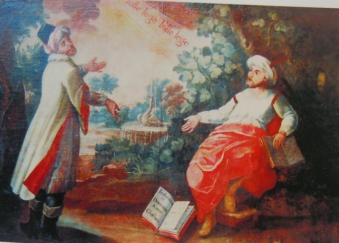 Agostino e la scena del Tolle lege nel giardino di Milano