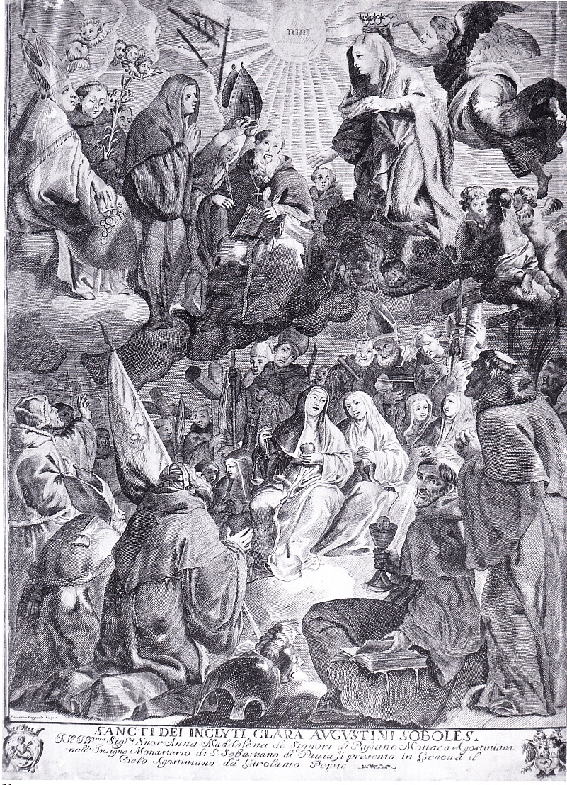 Vergine incoronata, Agostino e santi agostiniani