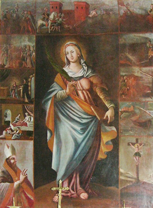 Il quadro con scene della vita di santa Devota