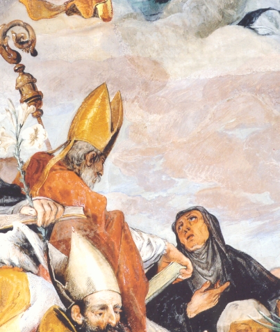 Agostino vescovo e la madre Monica