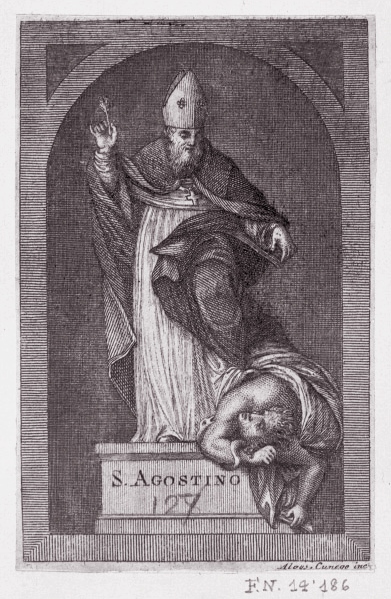 Sant'Agostino abbatte gli eretici