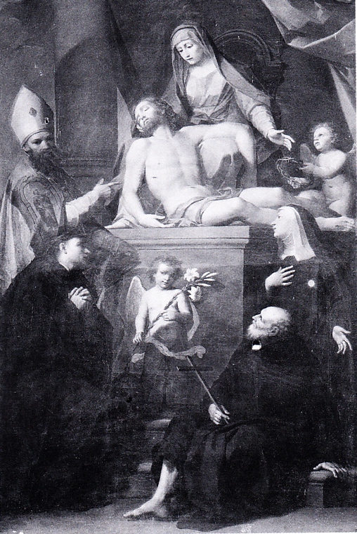 Pietà con i santi Agostino, Nicola da Tolentino, Giuliana Falconieri e Pellegrino Laziosi
