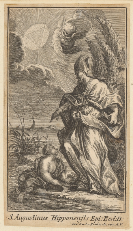 Agostino e il bambino in riva al mare