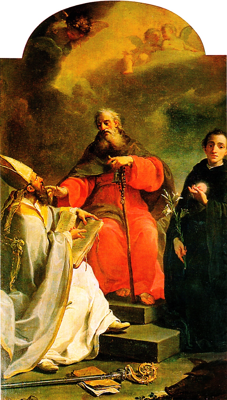 Agostino con i santi Antonio abate e Nicola da Tolentino