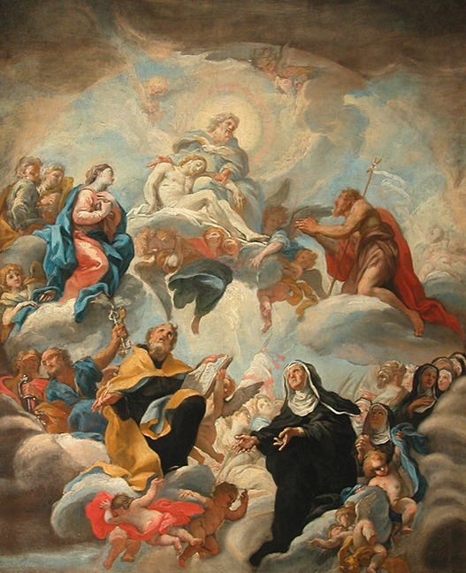 Sant'Agostino, Monica e san Pietro in contemplazione della Trinità