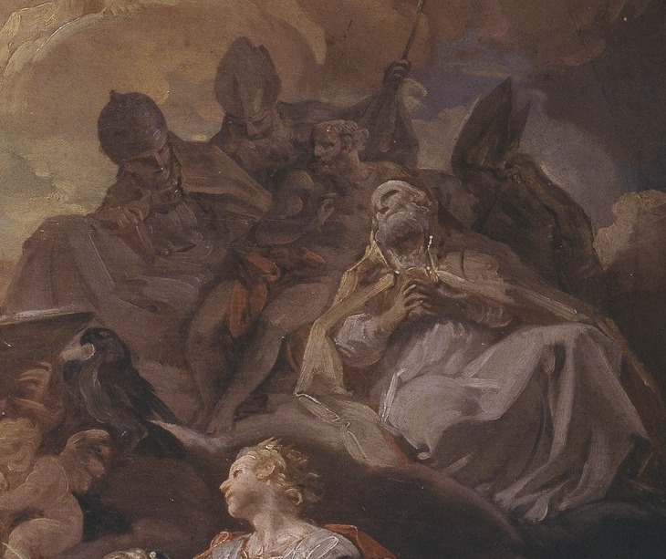 La Santissima Trinità, la Vergine e santi