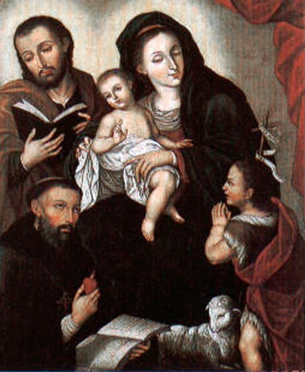 La Sacra Famiglia con i santi Giovanni e Agostino