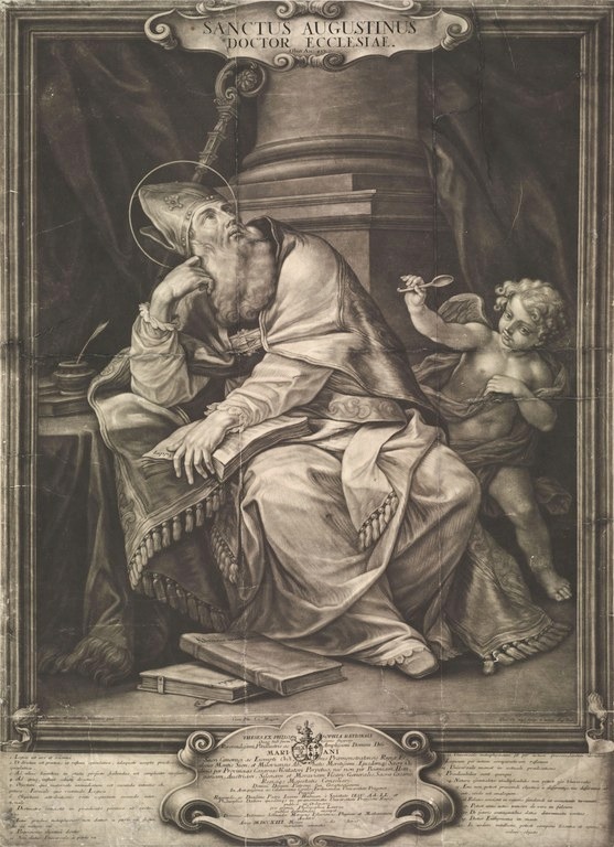 Sant'Agostino e il mistero della Trinità stampa di Heiss