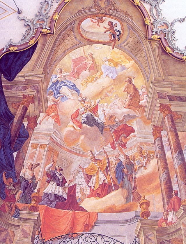 Agostino e i Dottori della Chiesa con la Santissima Trinità