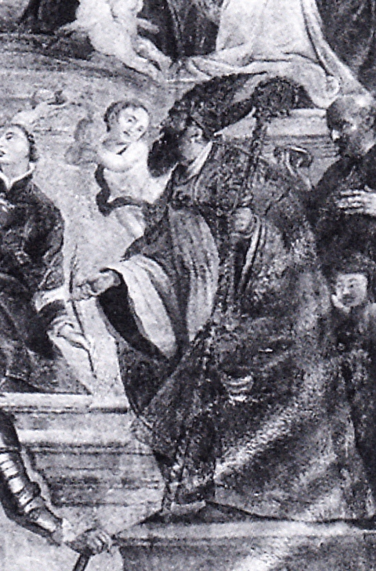 Particolare di sant'Agostino