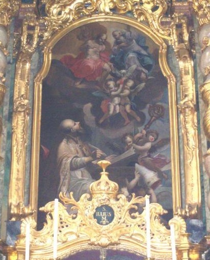Agostino vescovo scrive: pala d'altare a Indersdorf