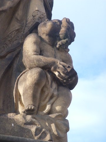 Sant'Agostino cardioforo a Praga sul ponte di san Carlo