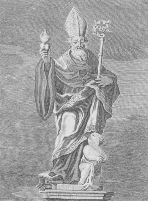 Agostino cardioforo e il bambino sulla spiaggia