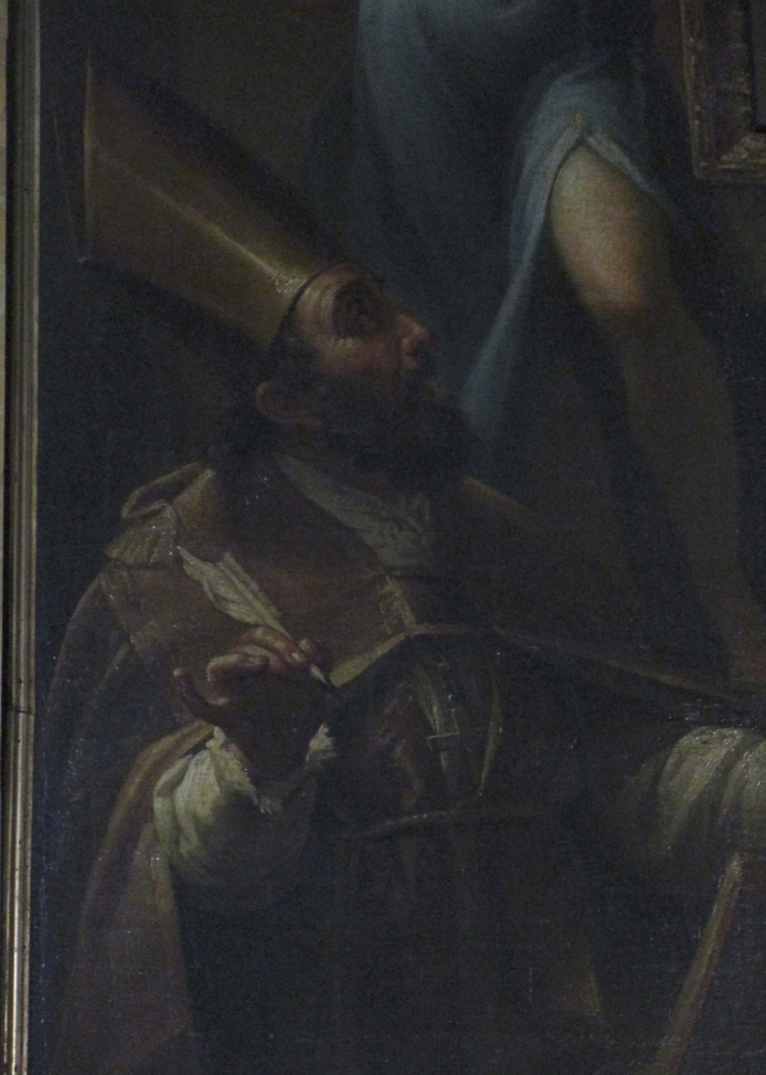 Particolare della figura di Agostino