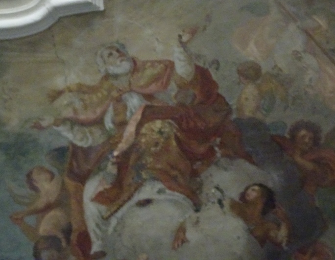Particolare di Agostino in gloria