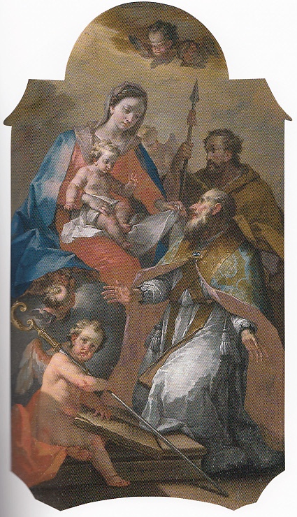 La Vergine con il Bambino e i santi Agostino e Domenico, opera di Pietro Ligari