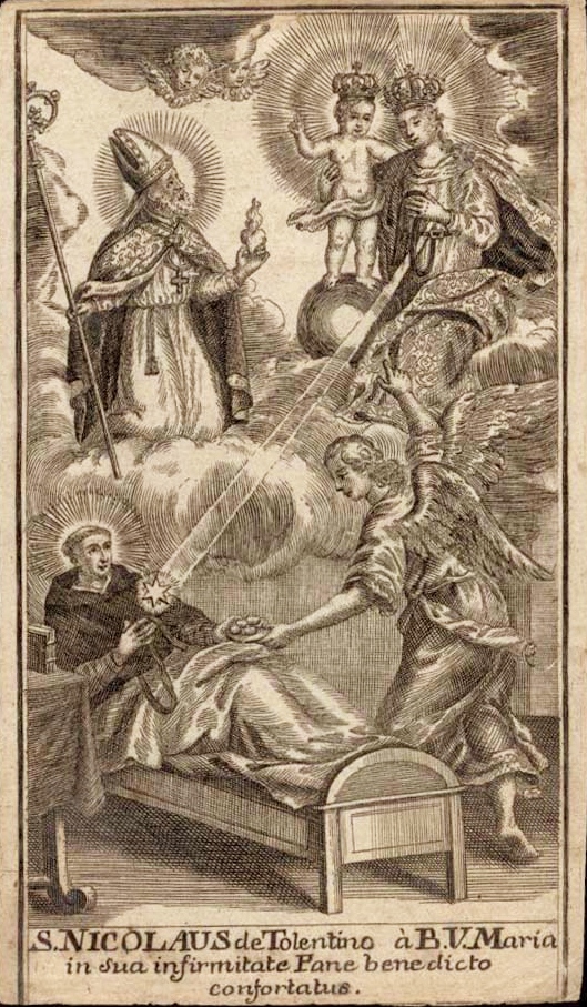 Sant'Agostino cardioforo e san Nicola confortato dal pane benedetto