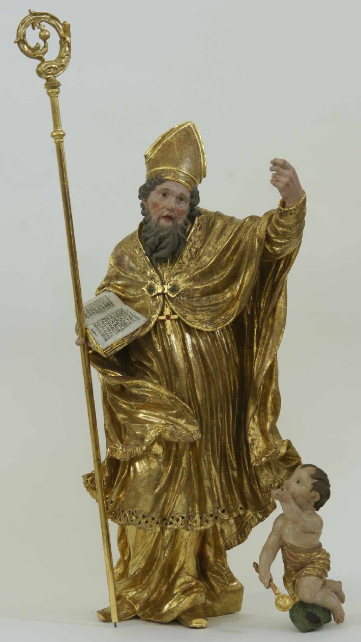 Agostino e il bambino sulla spiaggia