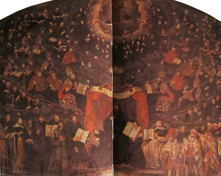 Sant'Agostino in gloria consegna la regola alla famiglia agostiniana
