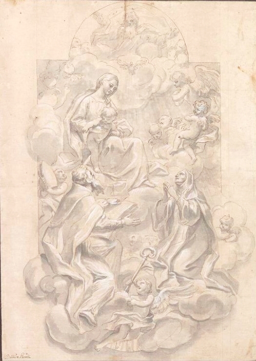 La Madonna col Bimbo e i Santi Agostino e Monica