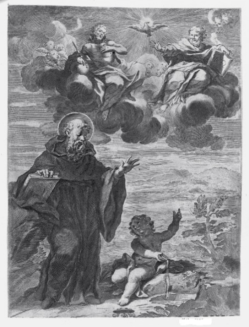 Agostino e il Bambino sulla spiaggia