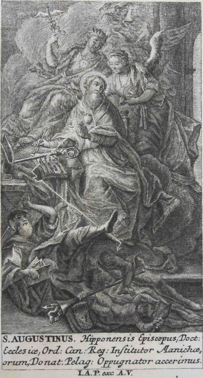 Agostino abbatte le eresie e gli eretici
